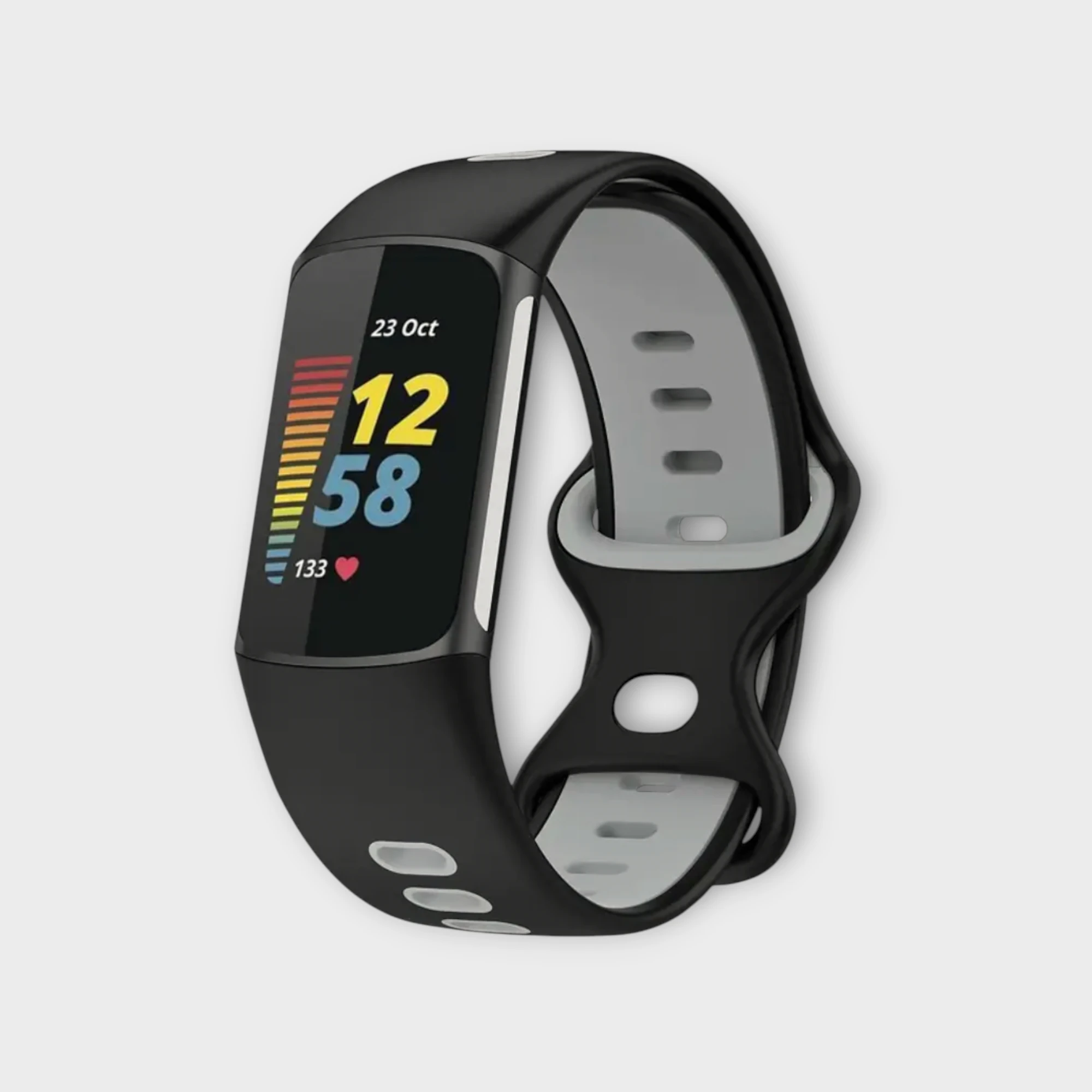 Fitbit Charge 6 Two Colour Silicone Strap - Black : Grey