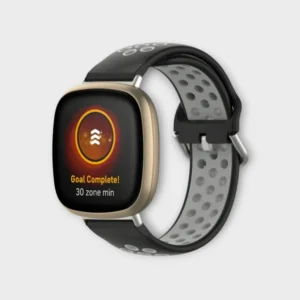 Fitbit Versa 4 Silicone Strap in Two Colours: Black-grey