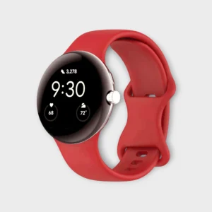 Google Pixel Watch Replacement Silicone Strap Red