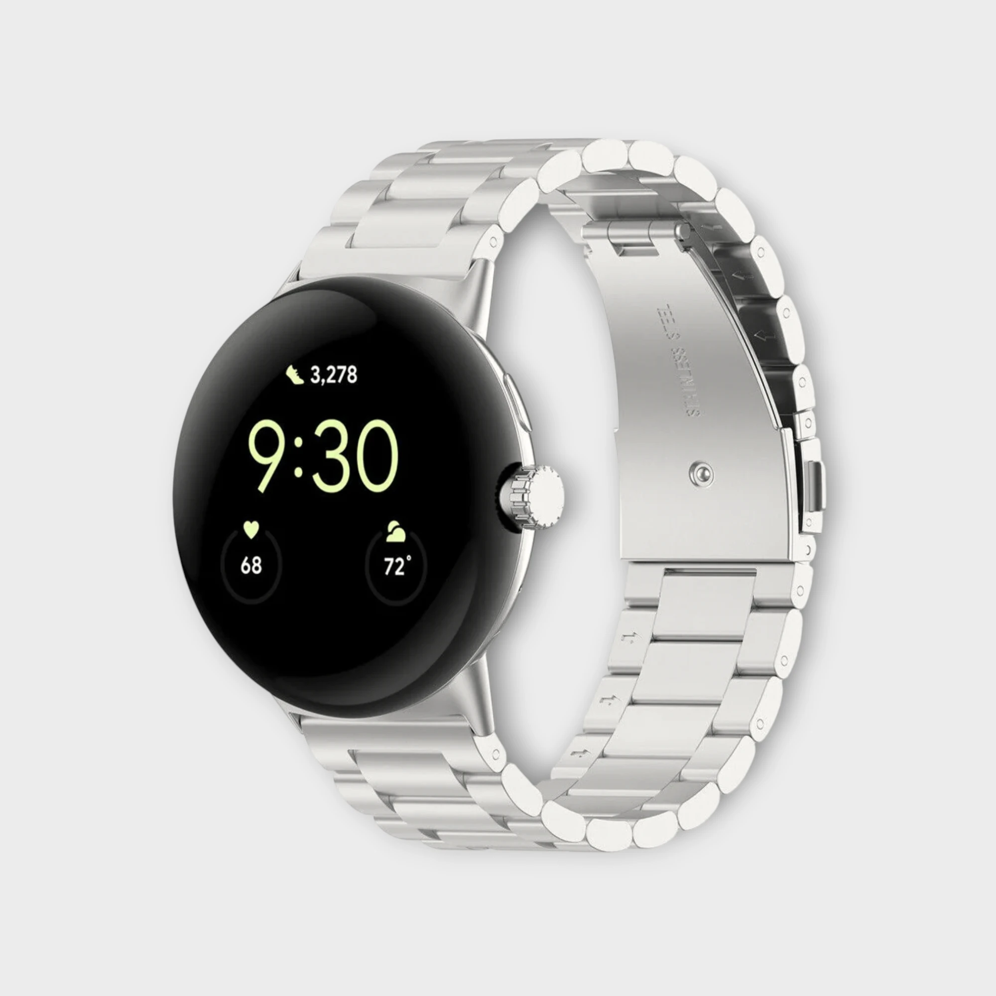 Google Pixel Watch Straps Metal Silver