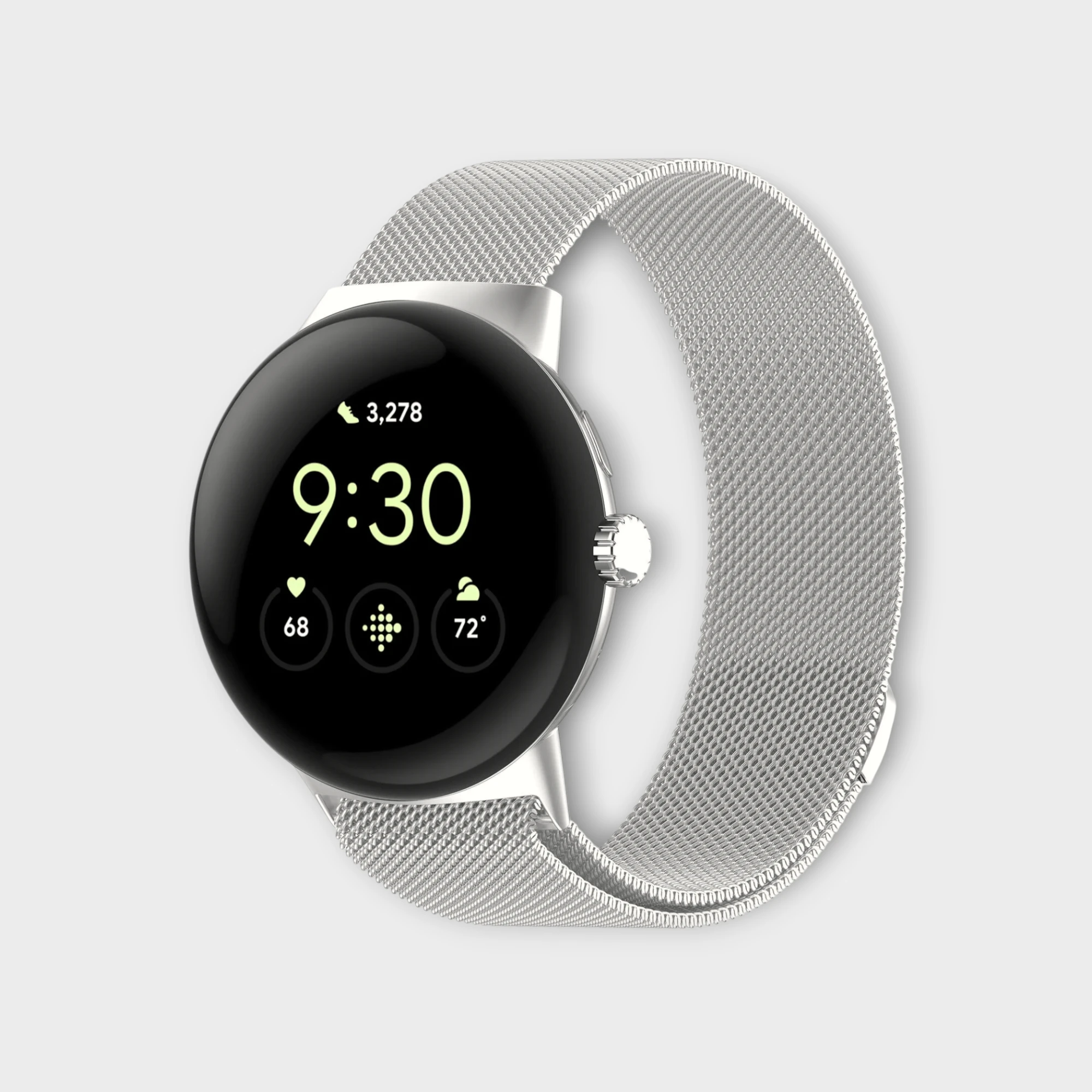 Google Pixel Watch Straps Milanese Silver