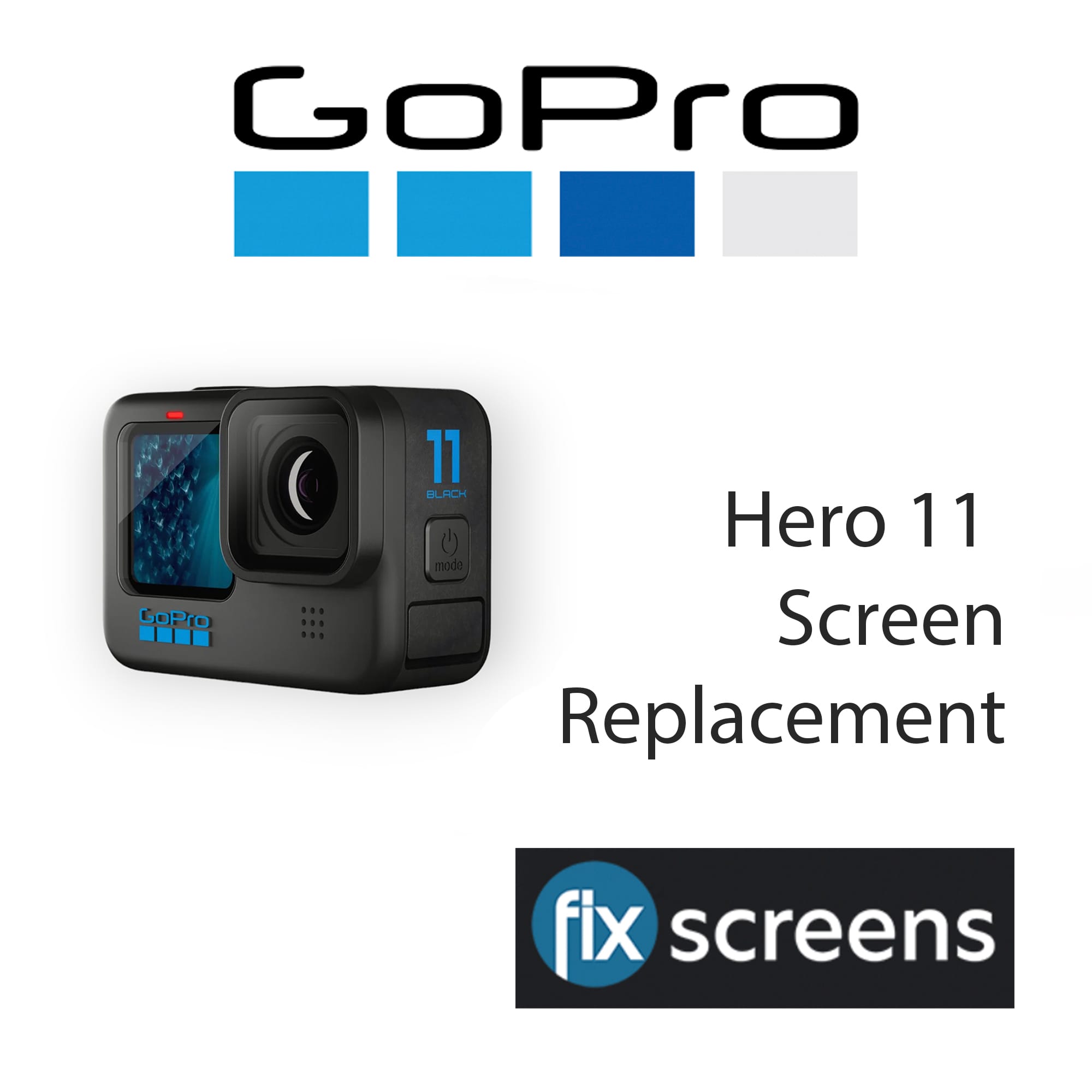 thumbnail image 2 of Original GoPro Hero 6 LCD Screen Display Window Assembly – Touch Screen Repair Part 2 of 3