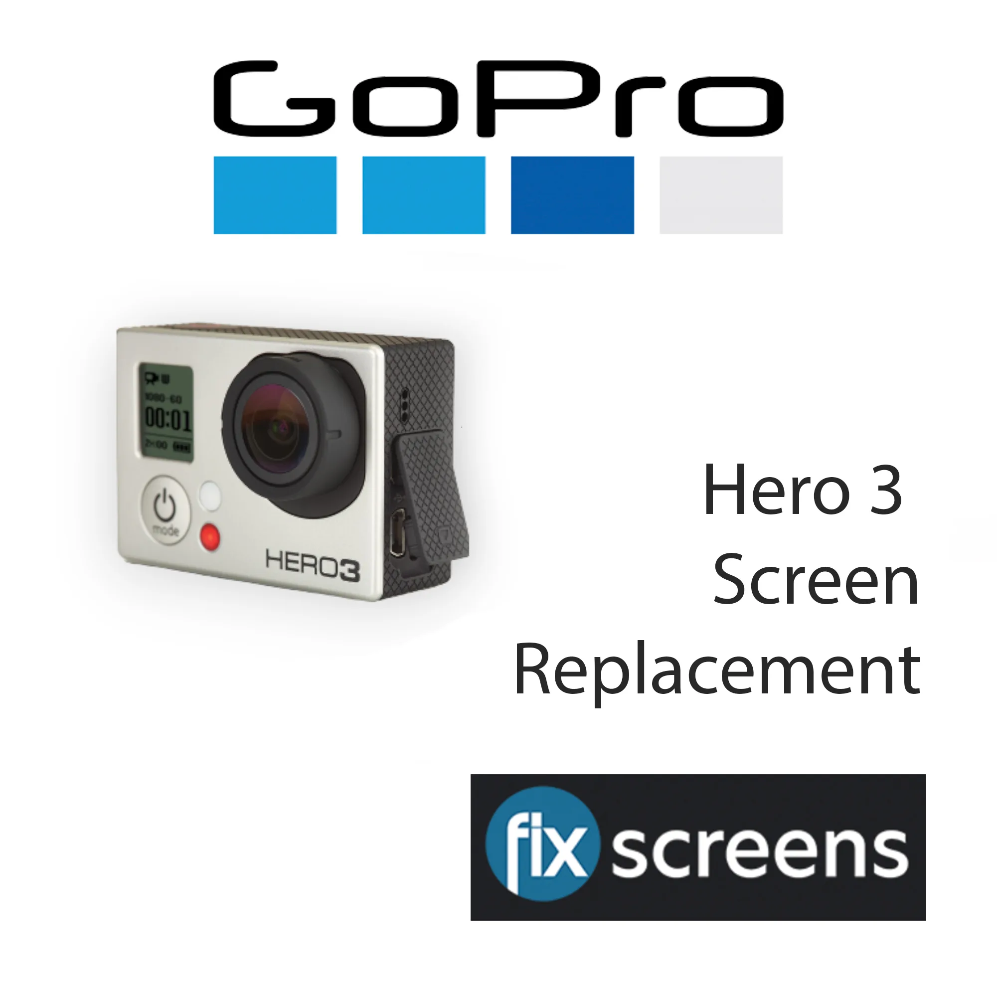 GoPro Hero3 Screen Replacement