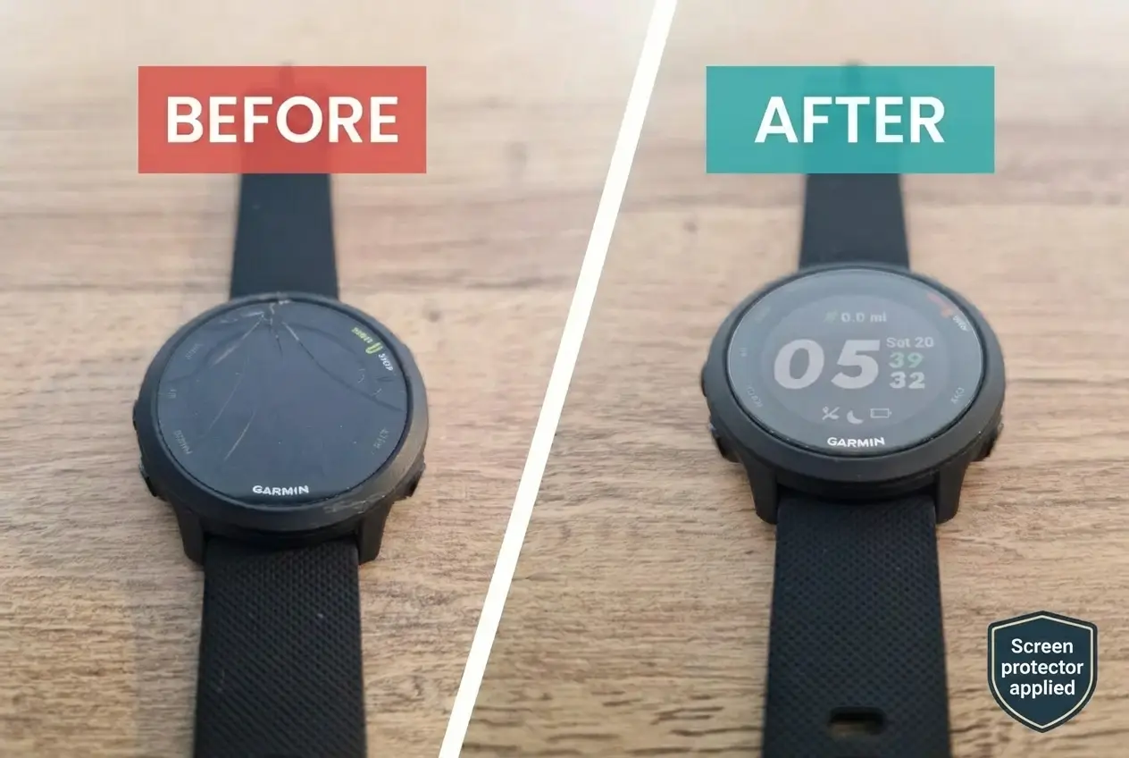 Garmin Forerunner 55 Before & After Screen Repair