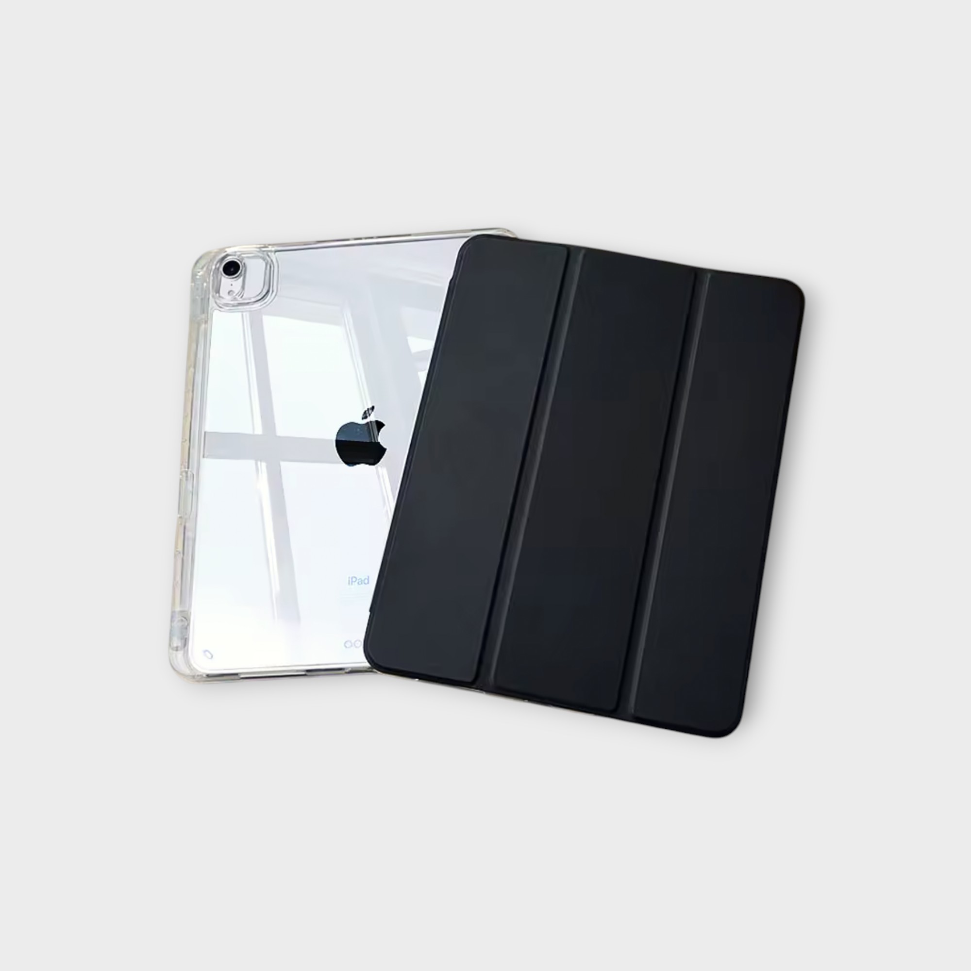 iPad Case with Pencil Holder | Hybrid Folio & Clear Back